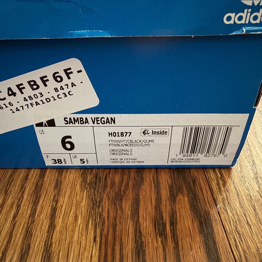 Adidas Samba Vegan Original. Men’s size 6. Women’s size 8. - Picture 2 of 5